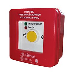 Wyłącznik przeciwpożarowy natynkowy IP65 czerwony PPWP-1s Elektromet 904400