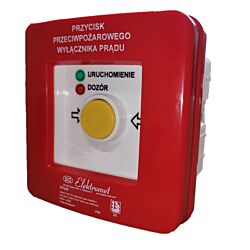 Wyłącznik przeciwpożarowy natynkowy IP65 czerwony PPWPp-1s Elektromet 904550