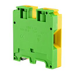 Złączka szynowa śrubowa ochronna 2 zaciski 1,5-35mm2 żółto-zielona ZSO1-35 SIMET 14703319...
