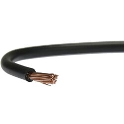 Przewód linka LgY czarny 1mm2 750V - 1m Elektrokabel T0152 LGY 1 X 1 CZARNY