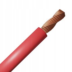Przewód linka LgY czerwony 2,5mm2 750V - 1m Telefonika Kable G-000414