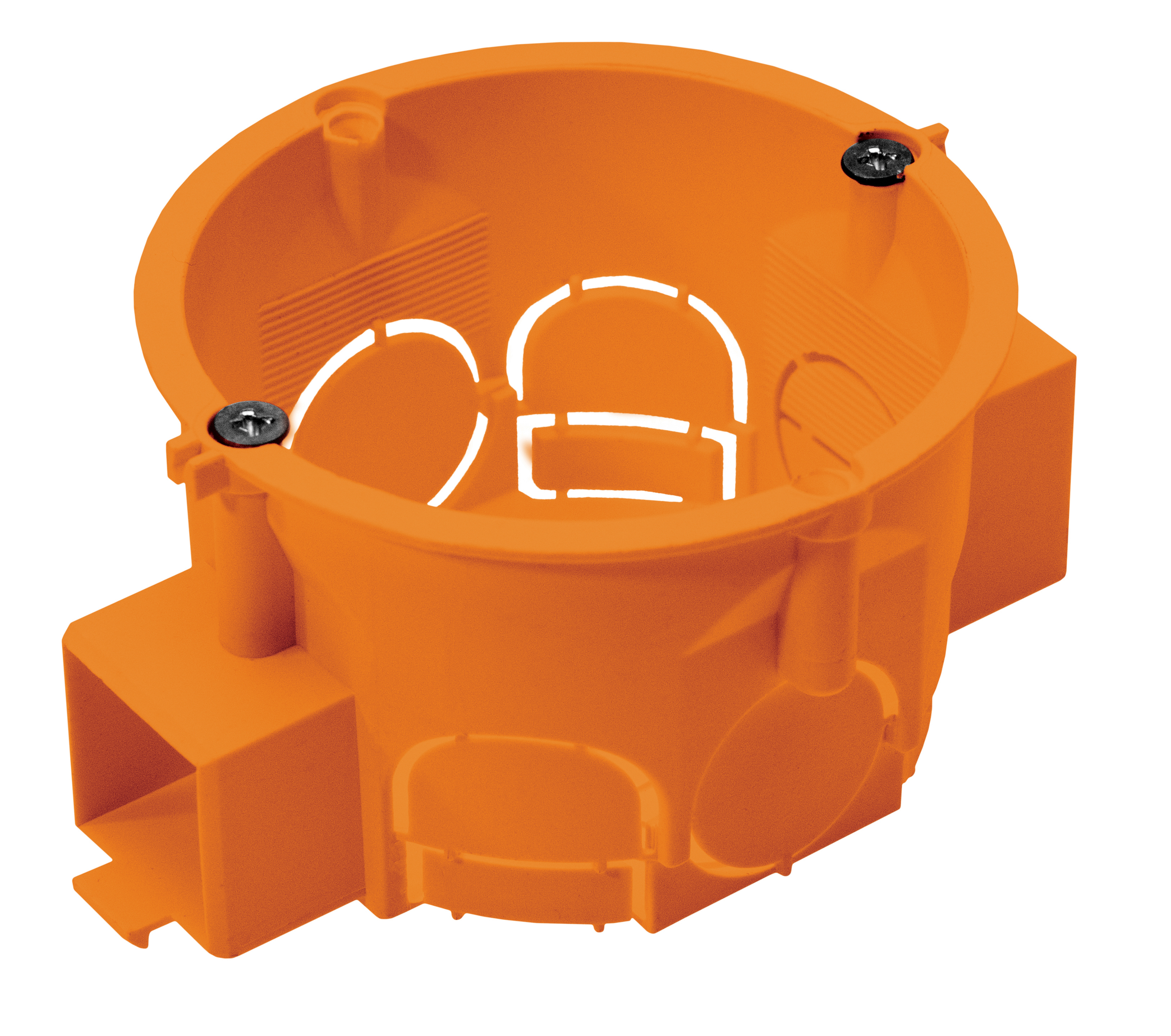Puszka podtynkowa pojedyncza płytka łączona z wkrętami 60mm 62x42 pomarańczowa PK60 PAWBOL A.0005LP