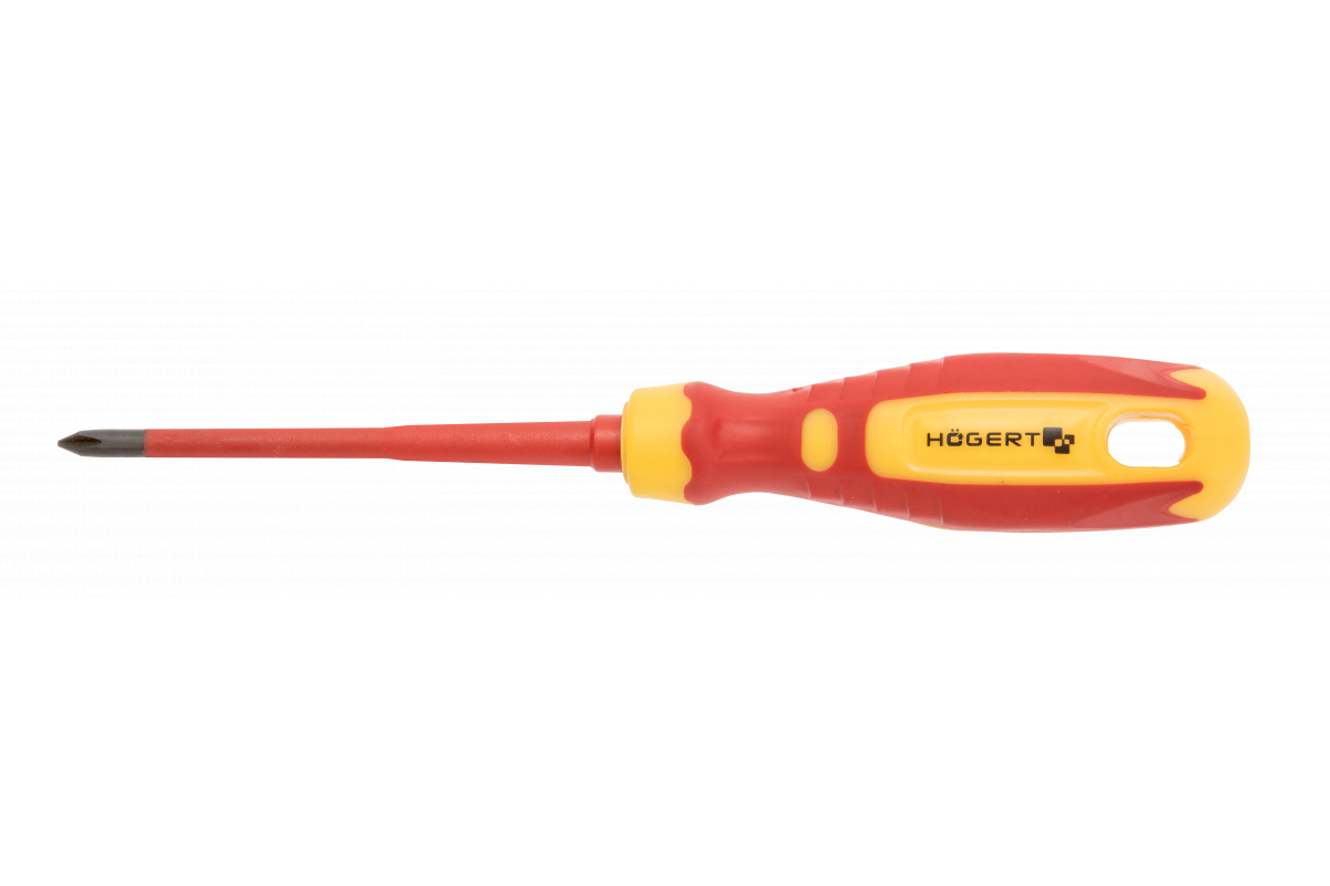 Wkrętak krzyżowy izolowany PH1 100mm 1000V SLIM czerwono-żółty Hogert HT1S965