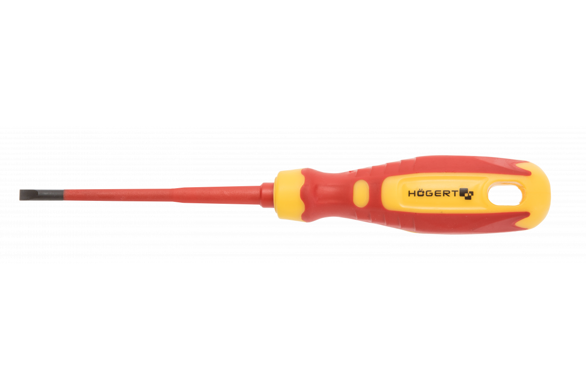 Wkrętak płaski izolowany SL4 100mm 1000V SLIM czerwono-żółty Hogert HT1S961