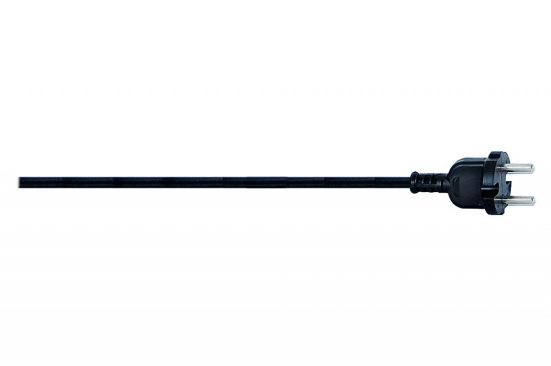 Przewód przyłączeniowy OW czarny z wtyczką prostą 2x1,5mm2 230V - 5m F-Elektro F5.0037