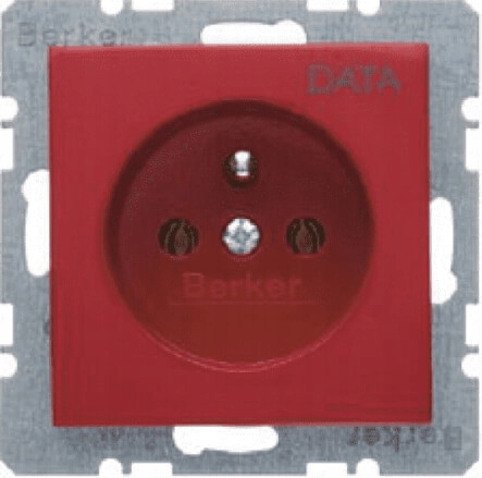 Gniazdo DATA pojedyncze z kluczem czerwony B.Kwadrat/S.1 Berker 6765088962