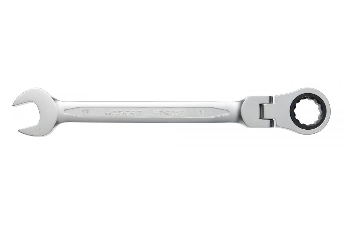 Klucz płasko-oczkowy z przegubem i grzechotką 13mm CrV Hogert HT1R053
